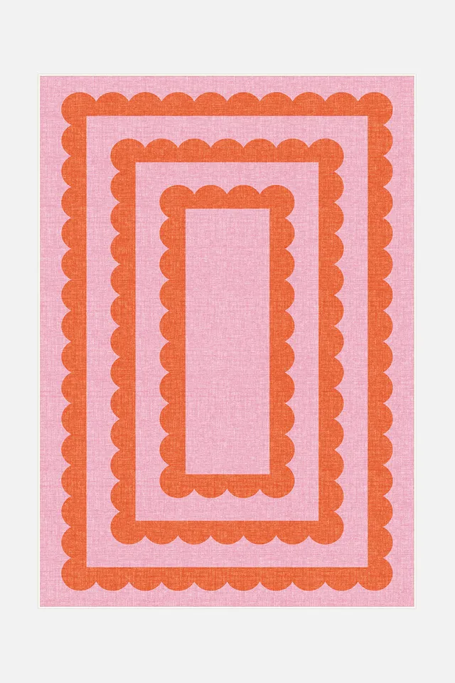 teppana-ellie-koralle-teppich-waschbarer-modern-teppich-inkl-rutschmatte image 1