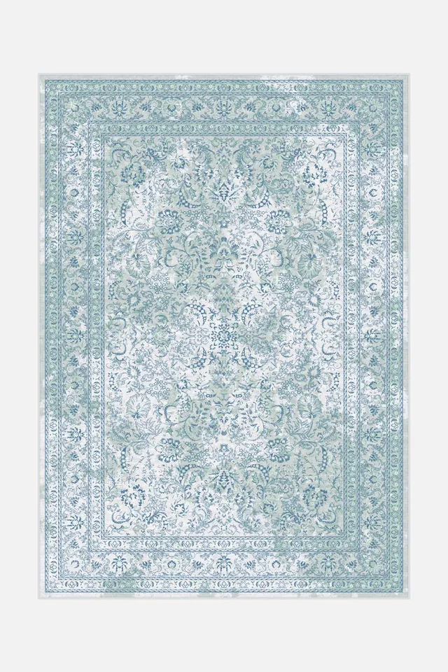 teppana-malu-mint-teppich-waschbarer-moderner-indoor-teppich-in-blau-gr-n-mit-fl image 1