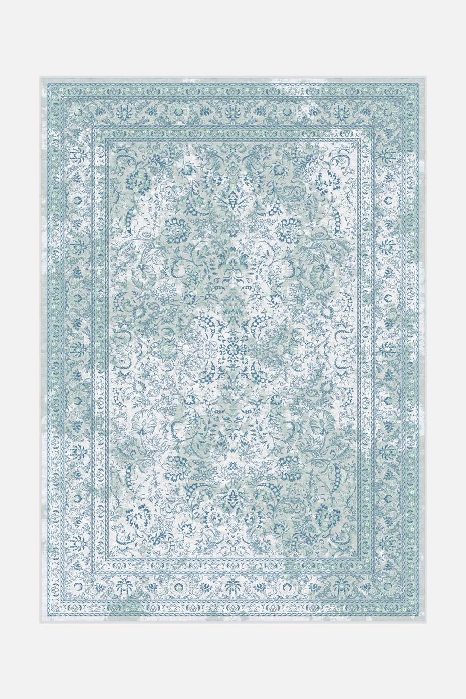 teppana-malu-mint-teppich-waschbarer-moderner-indoor-teppich-in-blau-gr-n-mit-fl image 1