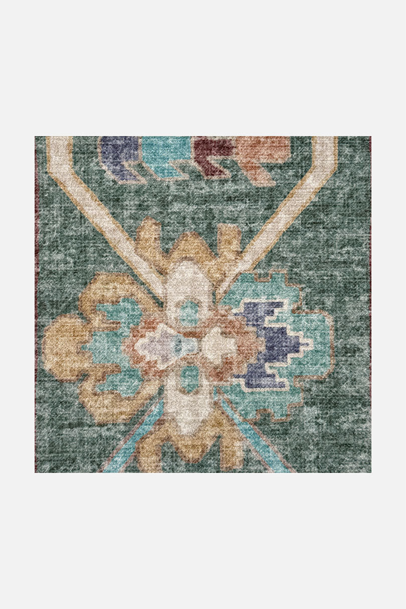 teppana-farah-malachit-teppich-waschbarer-indoor-teppich-geometrisches-boho-desi image 7