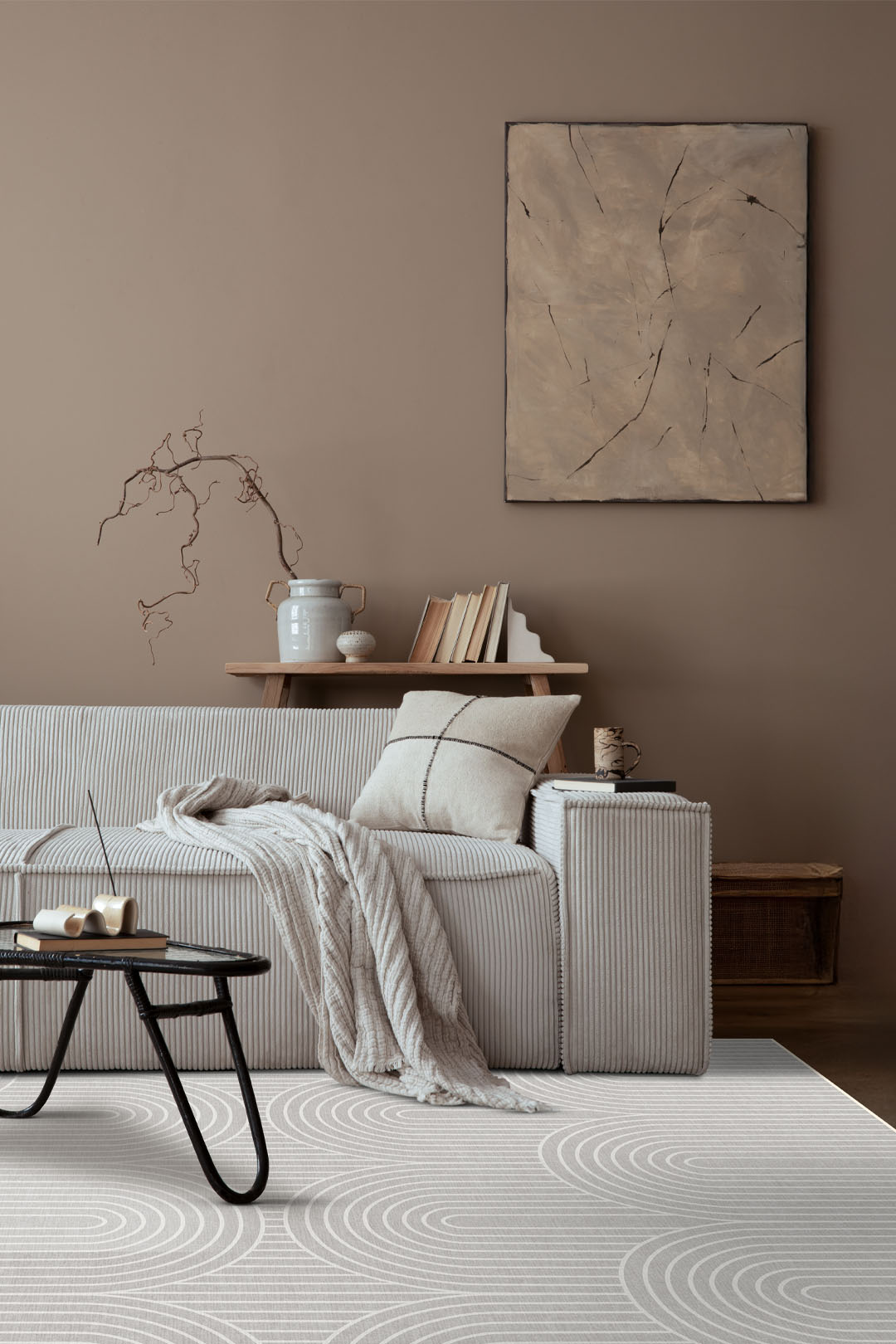 teppana-woge-greige-waschbarer-teppich-beige-geometrisch image 4