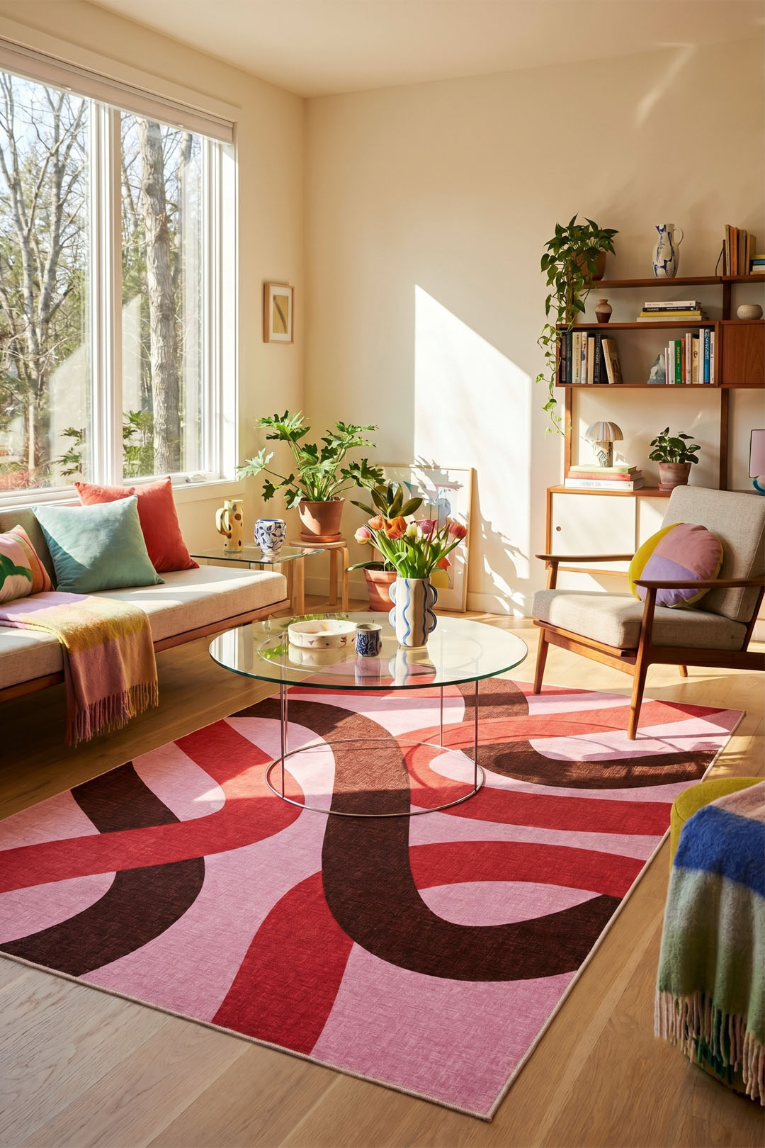teppana-roxy-beere-teppich-waschbar-geometrisch-modern image 4