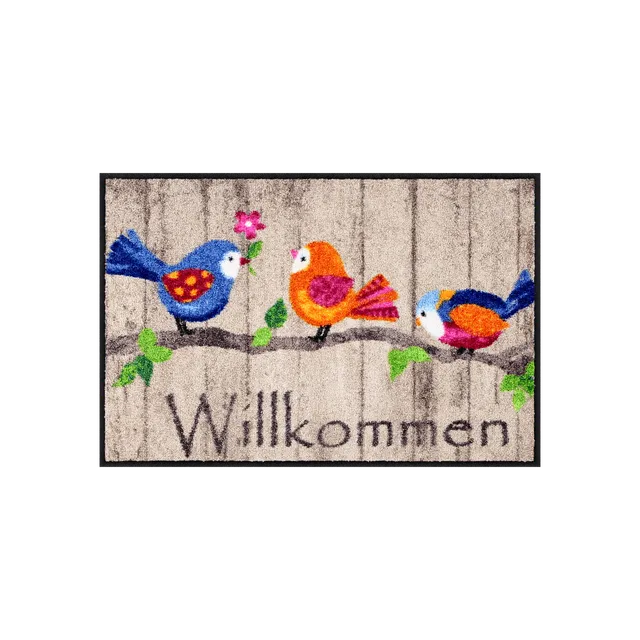 salonloewe-birds-wood-eingangsmatte-50-x-75-cm-polyamid-rutschfest-waschbar-voge image 1