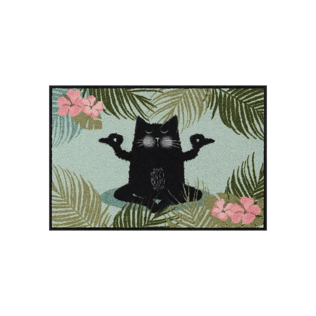 salonloewe-yoga-katze-eingangsmatte-50-x-75-cm-meditatives-katzenmotiv-polyamid- image 1