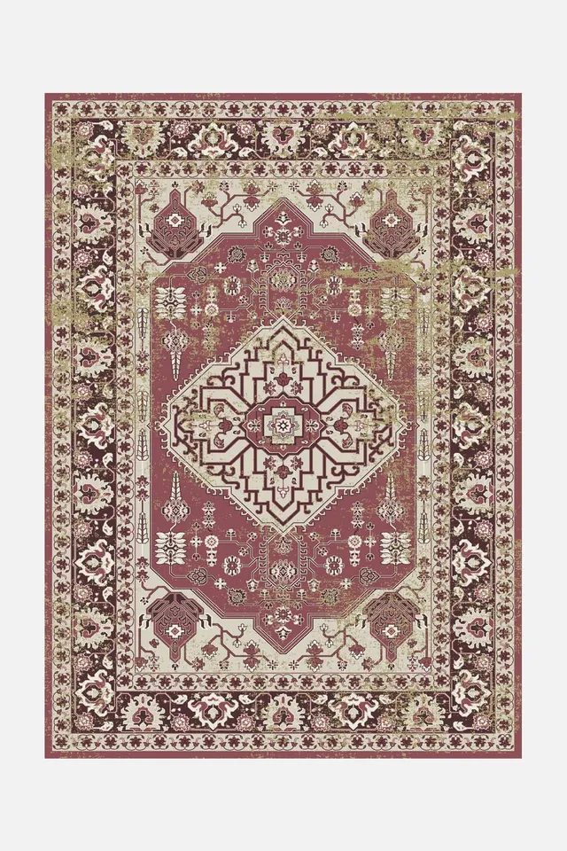 teppana-yalda-kupferbraun-waschbarer-teppich-persisch-creme image 1
