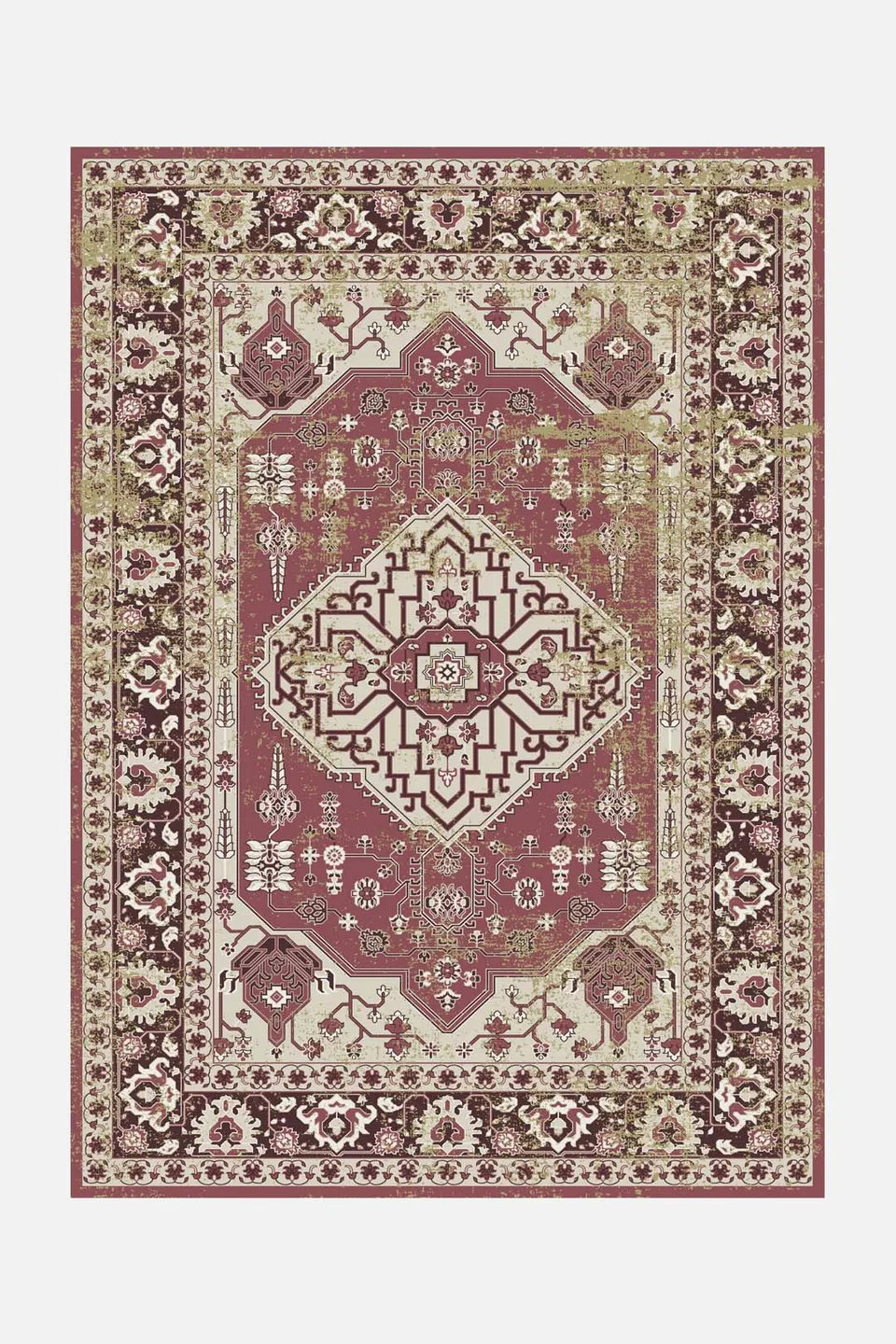 teppana-yalda-kupferbraun-waschbarer-teppich-persisch-creme image 1