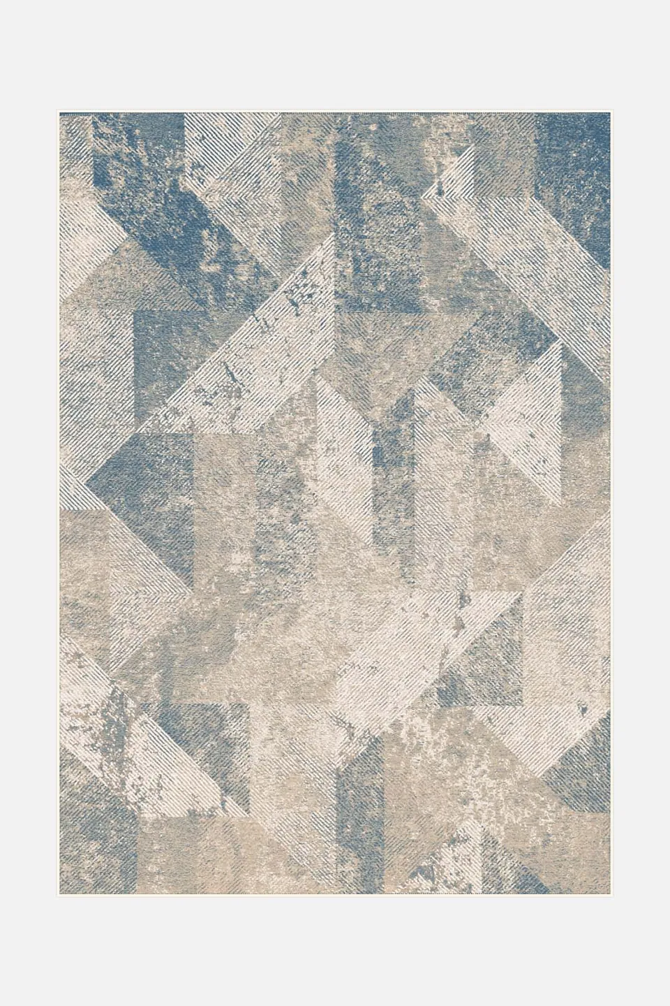 teppana-sandra-pazifik-teppich-waschbarer-geometrischer-teppich-blau-beige image 1