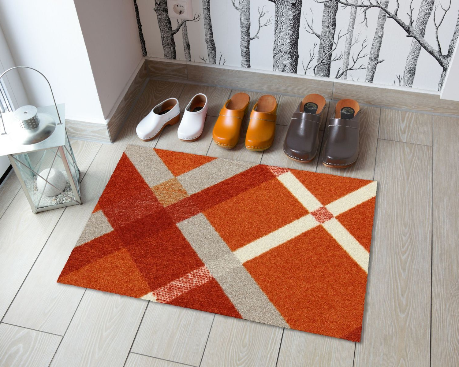 salonloewe-bente-terra-red-teppich-50-x-75-cm-waschbare-fu-matte-in-terrakotta-r image 2