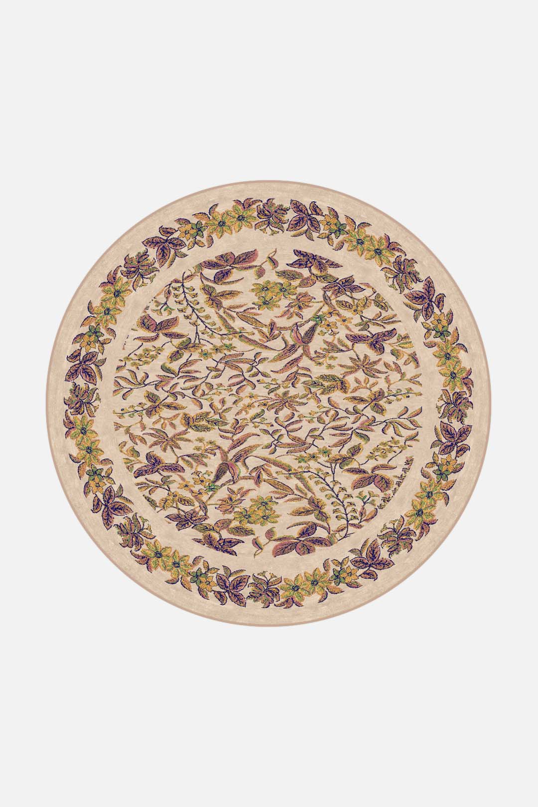 teppana-elinja-lila-teppich-waschbarer-indoor-teppich-mit-blumenmuster-lila-beig image 8