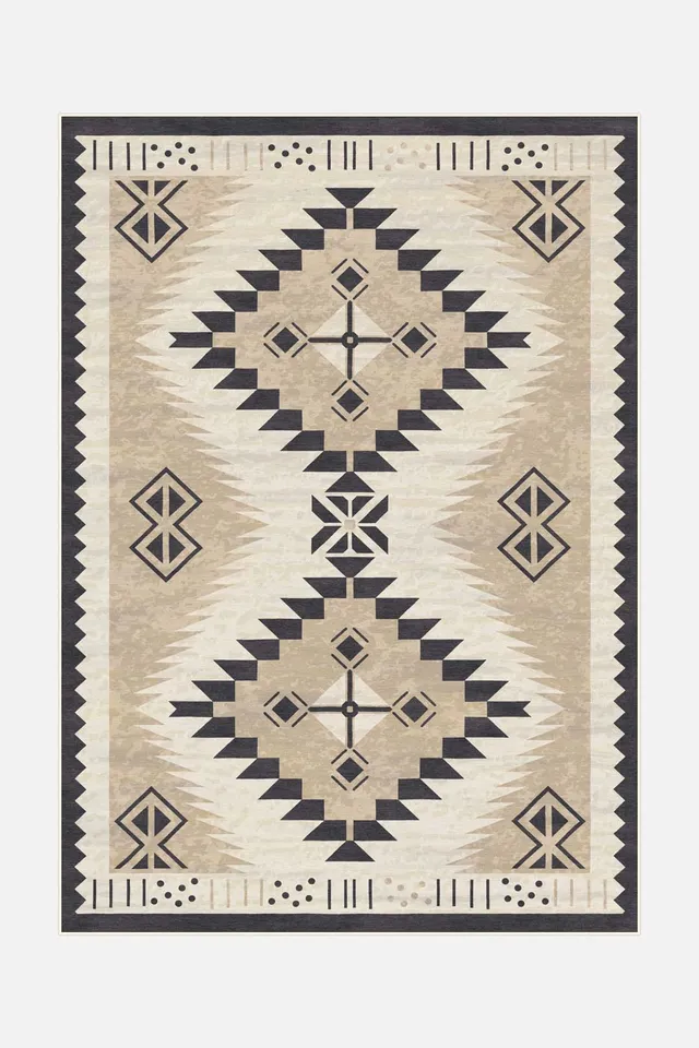 teppana-merve-sand-teppich-waschbarer-marokko-teppich image 1