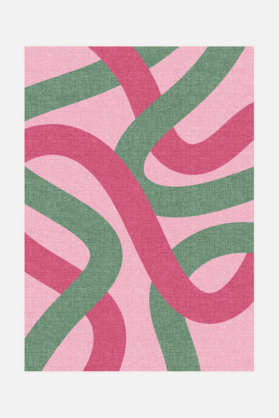 teppana-roxy-melone-teppich-waschbarer-kurzflor-teppich-creme-geometrisch-melone image 1