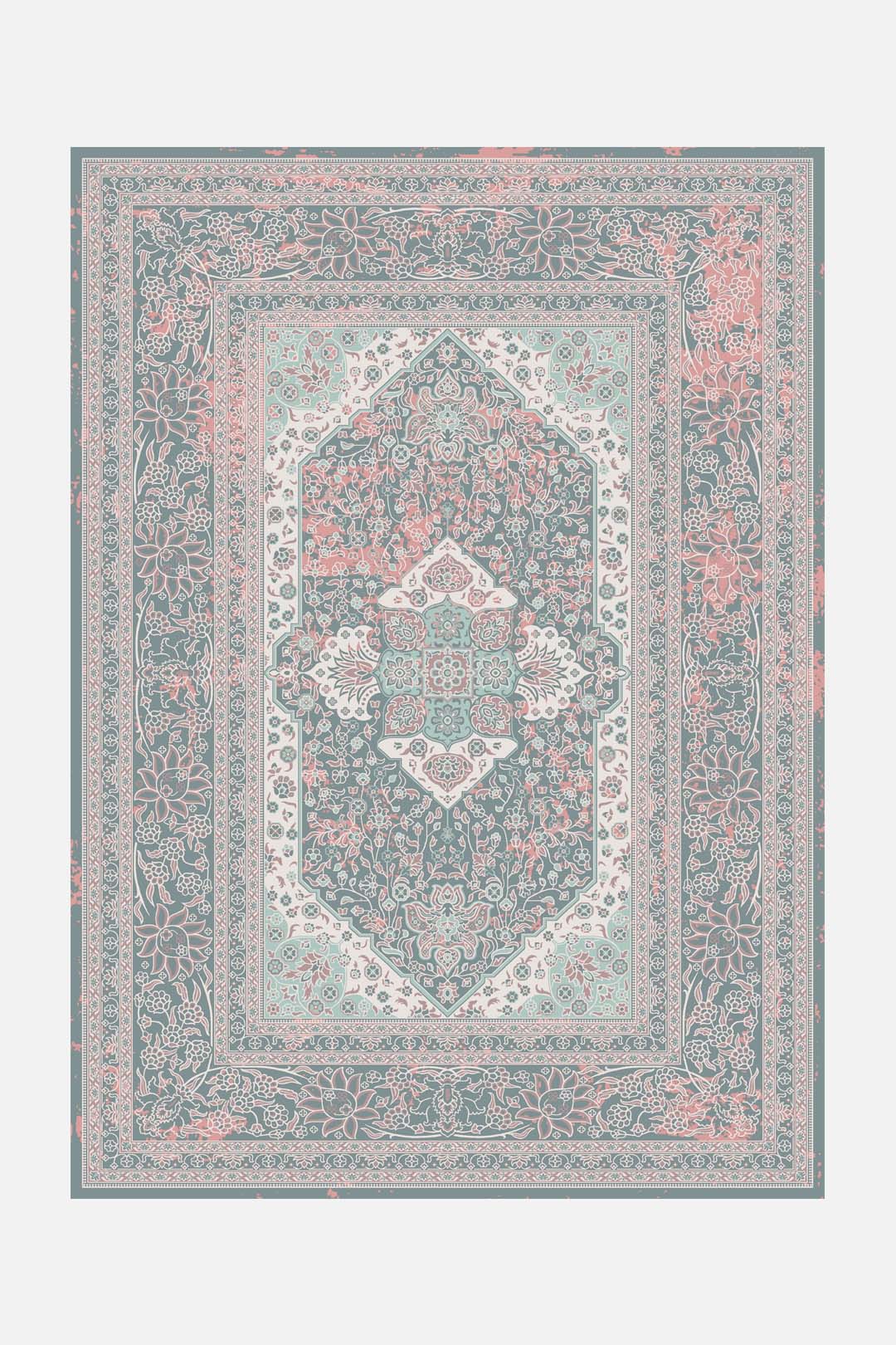 teppana-mahan-d-mmerung-teppich-waschbarer-indoor-teppich-in-grau-silber-persisc image 1