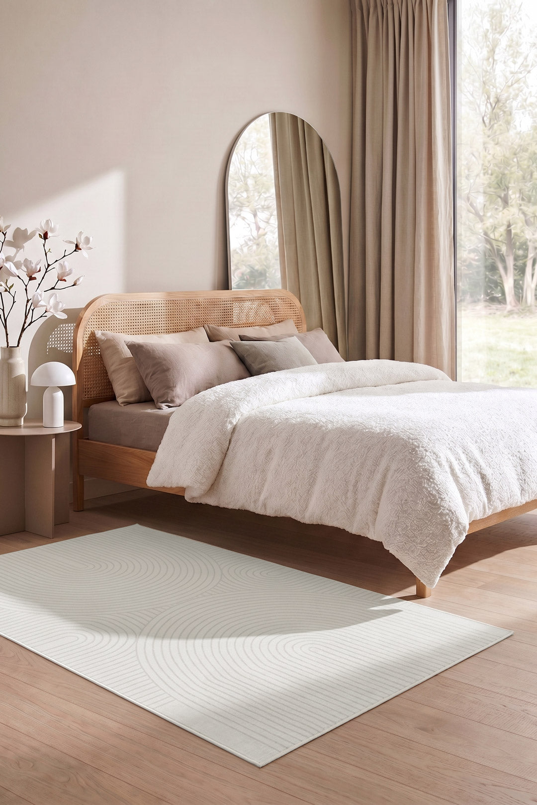 teppana-zen-creme-teppich-japandi-kollektion-waschbar-inkl-rutschfester-matte-be image 4