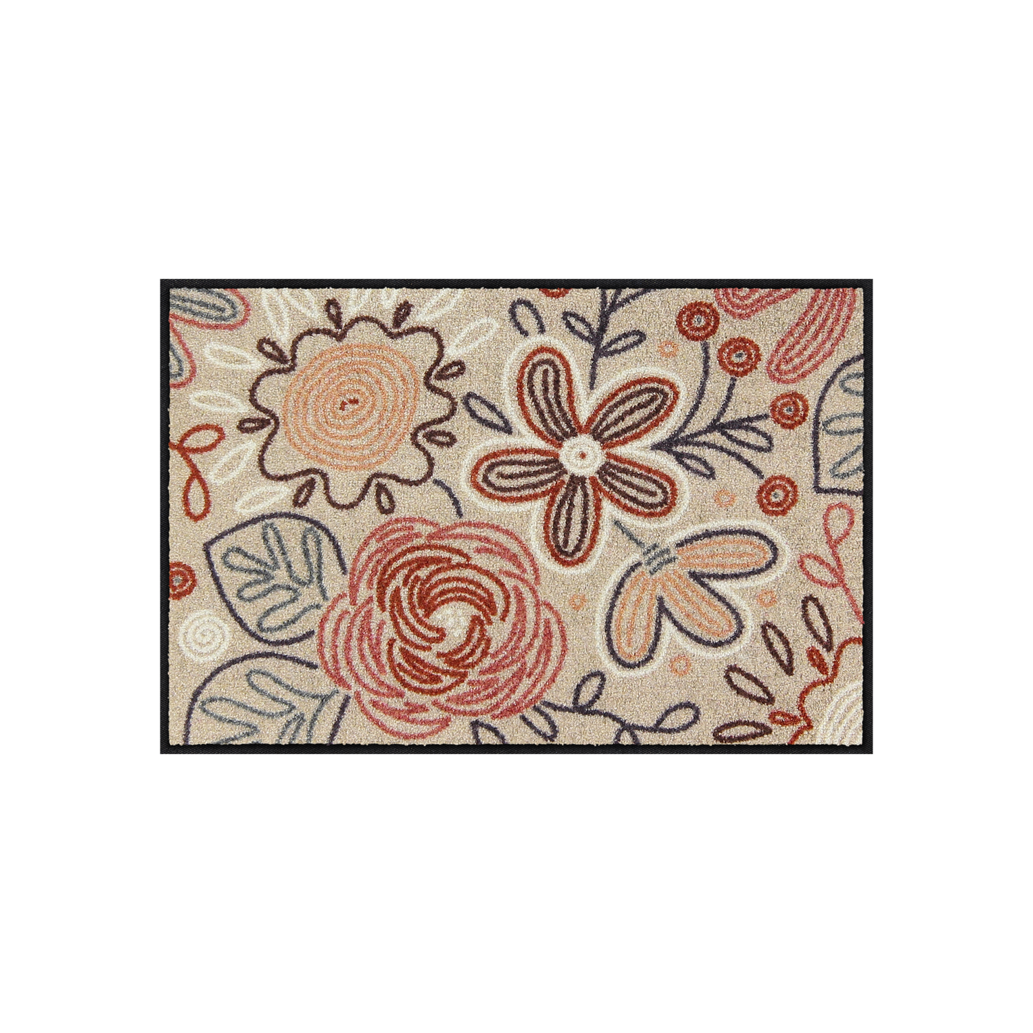salonloewe-dot-flowers-rose-blue-eingangsmatte-50-x-75-cm-waschbarer-schmutzf-ng image 1