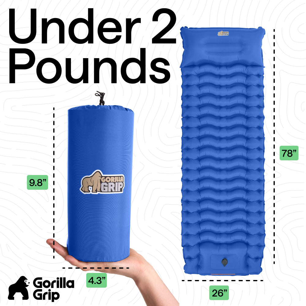 gorilla-grip-inflatable-sleeping-mat-aufblasbare-isomatte-8-9-cm image 4