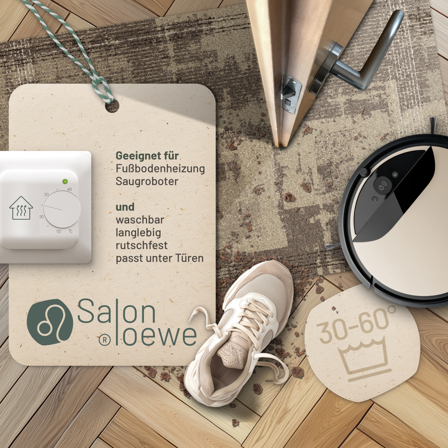 salonloewe-mojo-taupe-teppich-75-x-120-cm-waschbarer-l-ufer-mit-rutschfestem-gum image 3