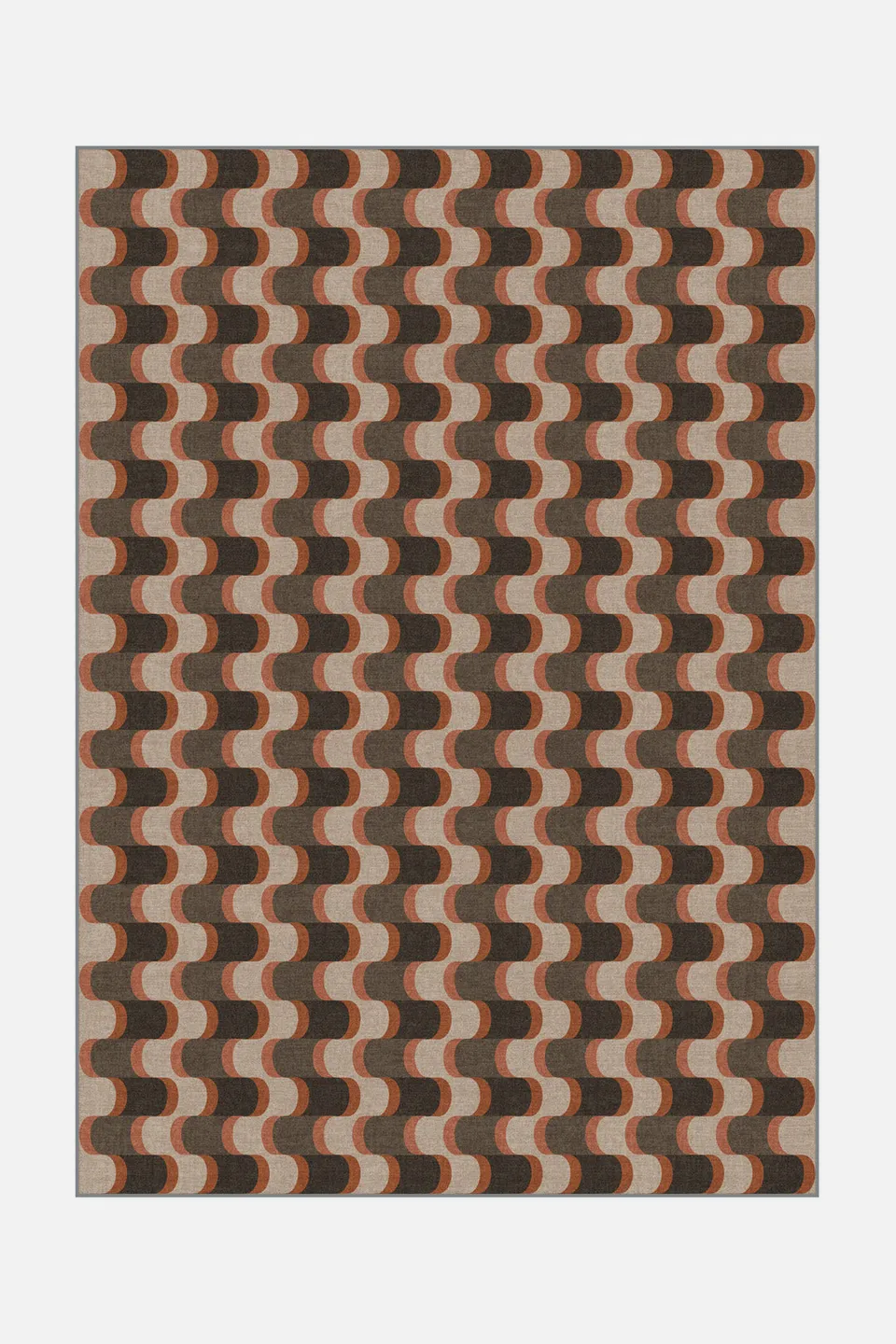 teppana-linea-kastanie-teppich-waschbarer-designer-teppich-mit-geometrischem-mus image 1