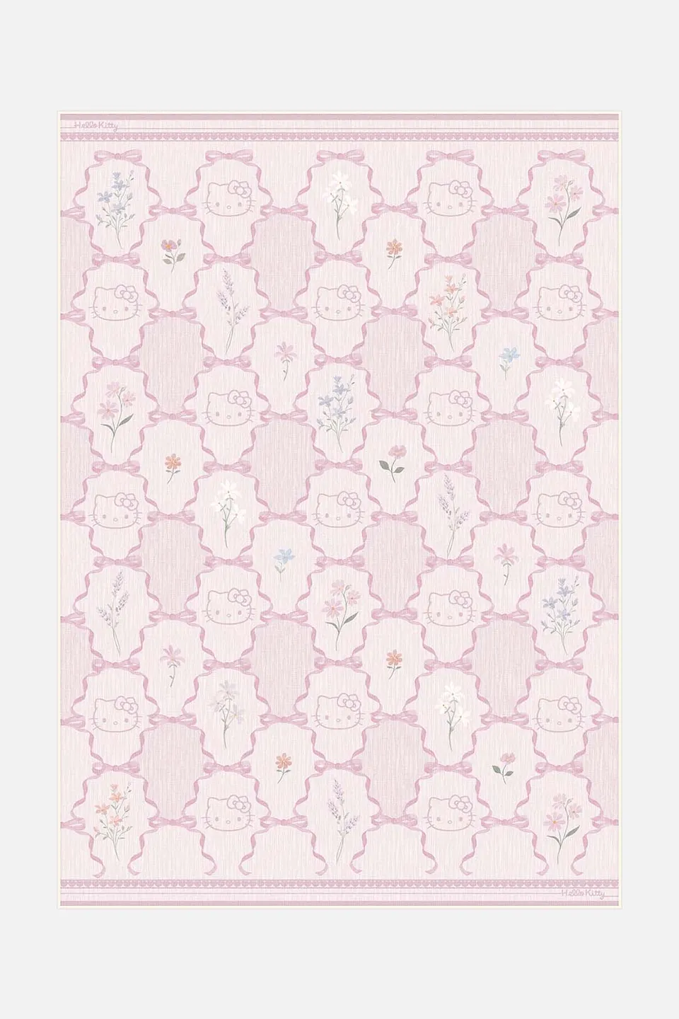 teppana-hello-kitty-schleife-sakura-waschbarer-kinderteppich image 1