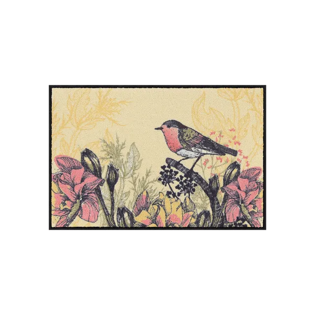 salonloewe-garden-whisper-eingangsmatte-50-x-75-cm-blumendesign-mit-vogel-waschb image 1