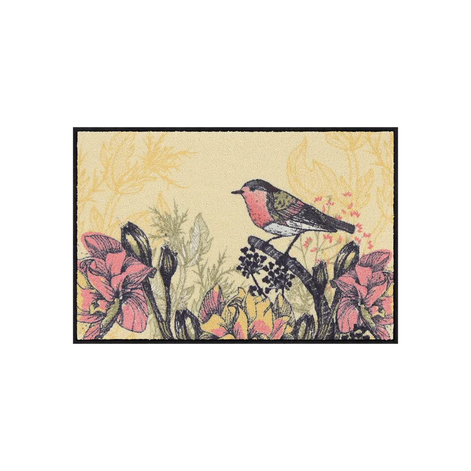 salonloewe-garden-whisper-eingangsmatte-50-x-75-cm-blumendesign-mit-vogel-waschb image 1