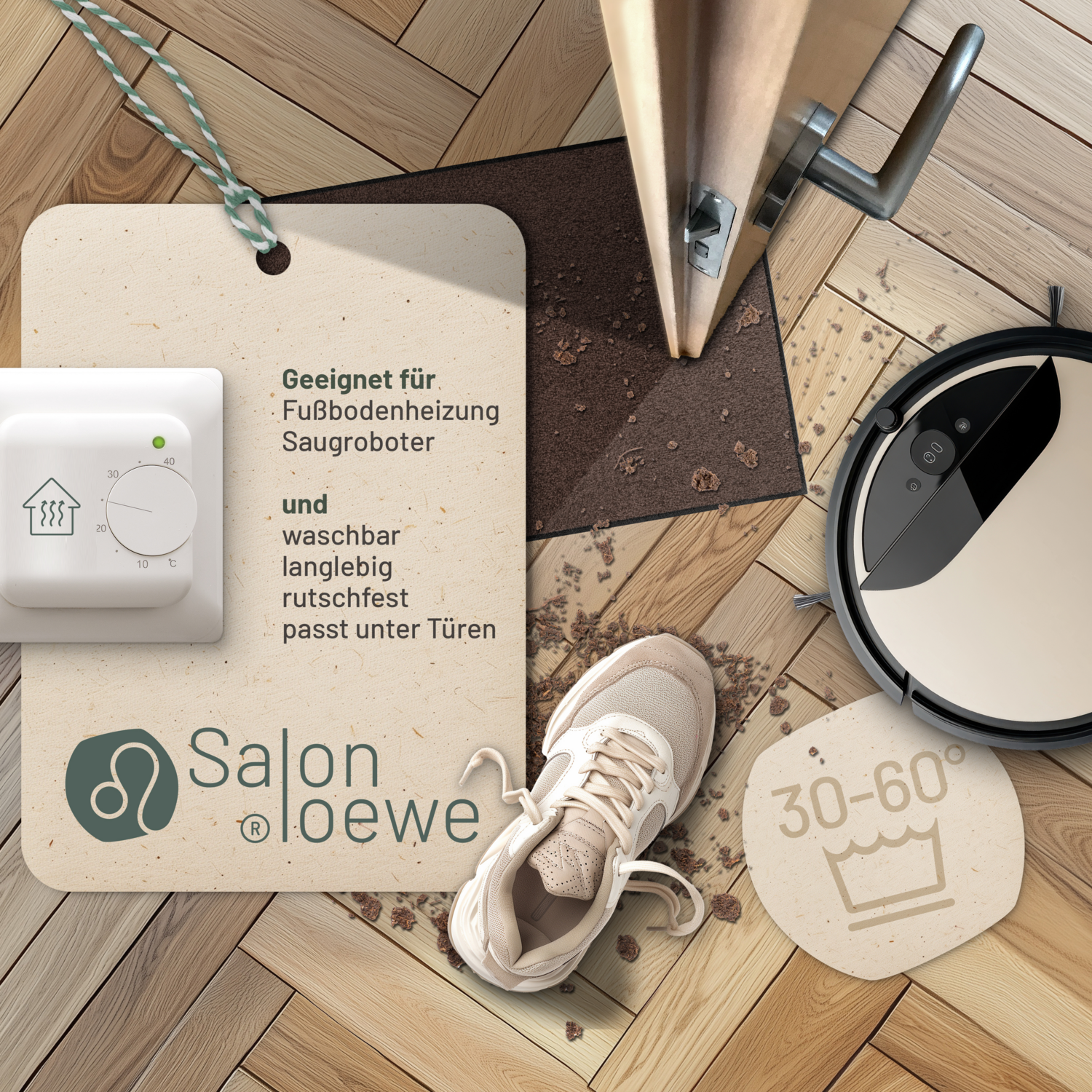 salonloewe-schokobraun-halbrund-40-x-60-cm-waschbare-schmutzfangmatte-f-r-die-t- image 2