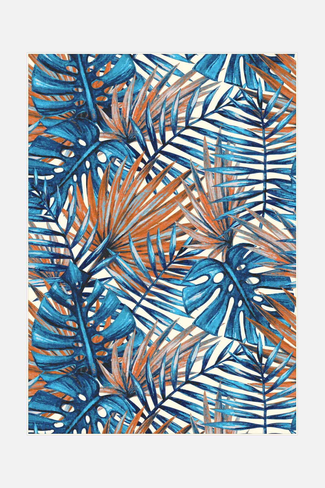 teppana-outdoor-palme-papagei-teppich-waschbarer-outdoor-indoor-teppich-in-blau- image 1