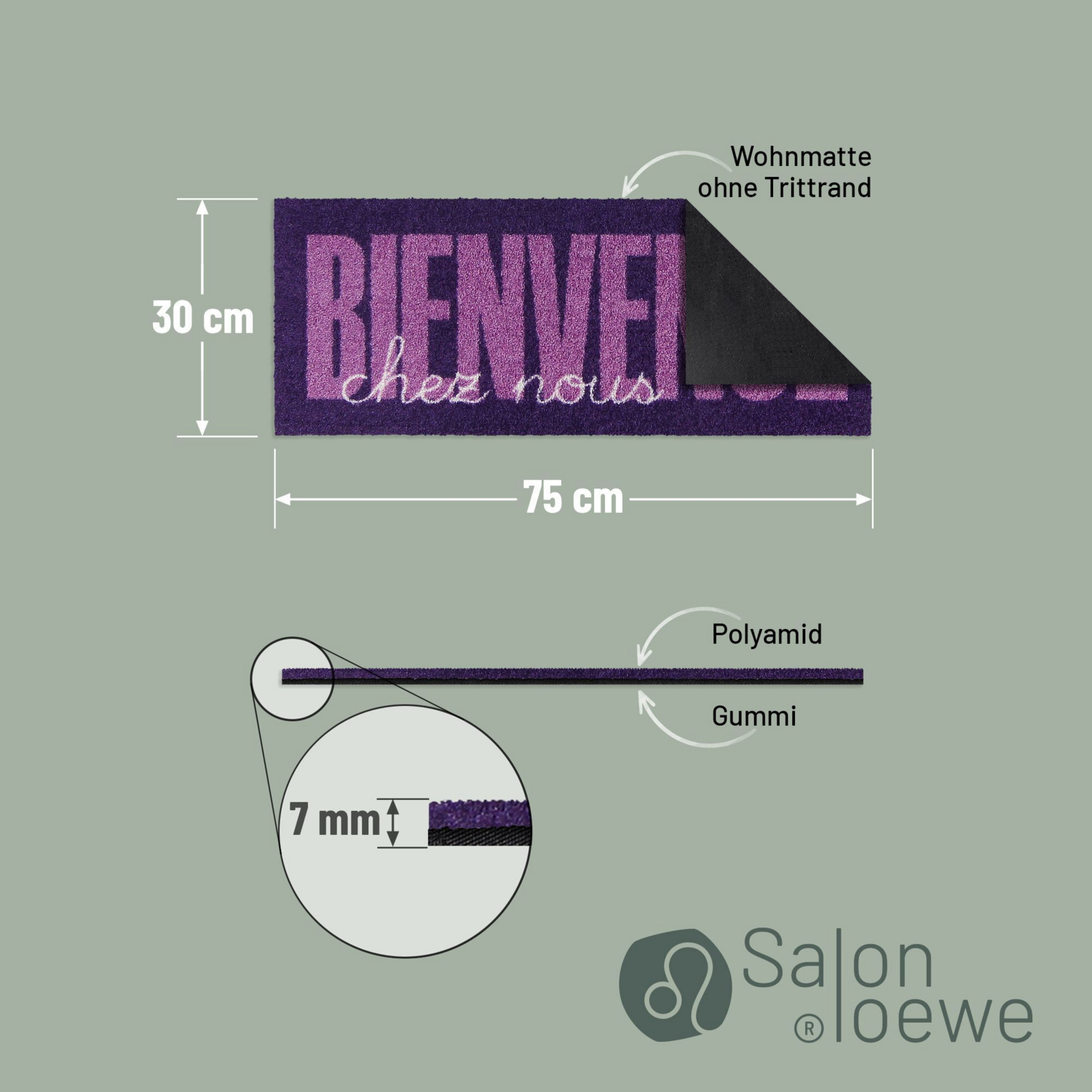 salonloewe-bienvenue-type-violet-eingangsmatte-minimatte-30-x-75-cm-kompakte-fu- image 5