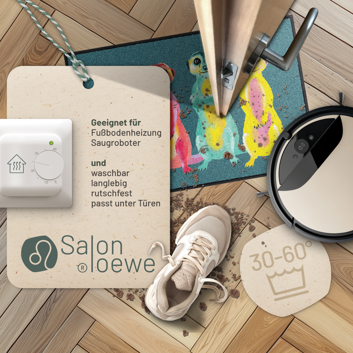 salonloewe-rainbow-meerkats-eingangsmatte-50-x-75-cm-waschbare-fu-matte-mit-erdm image 3