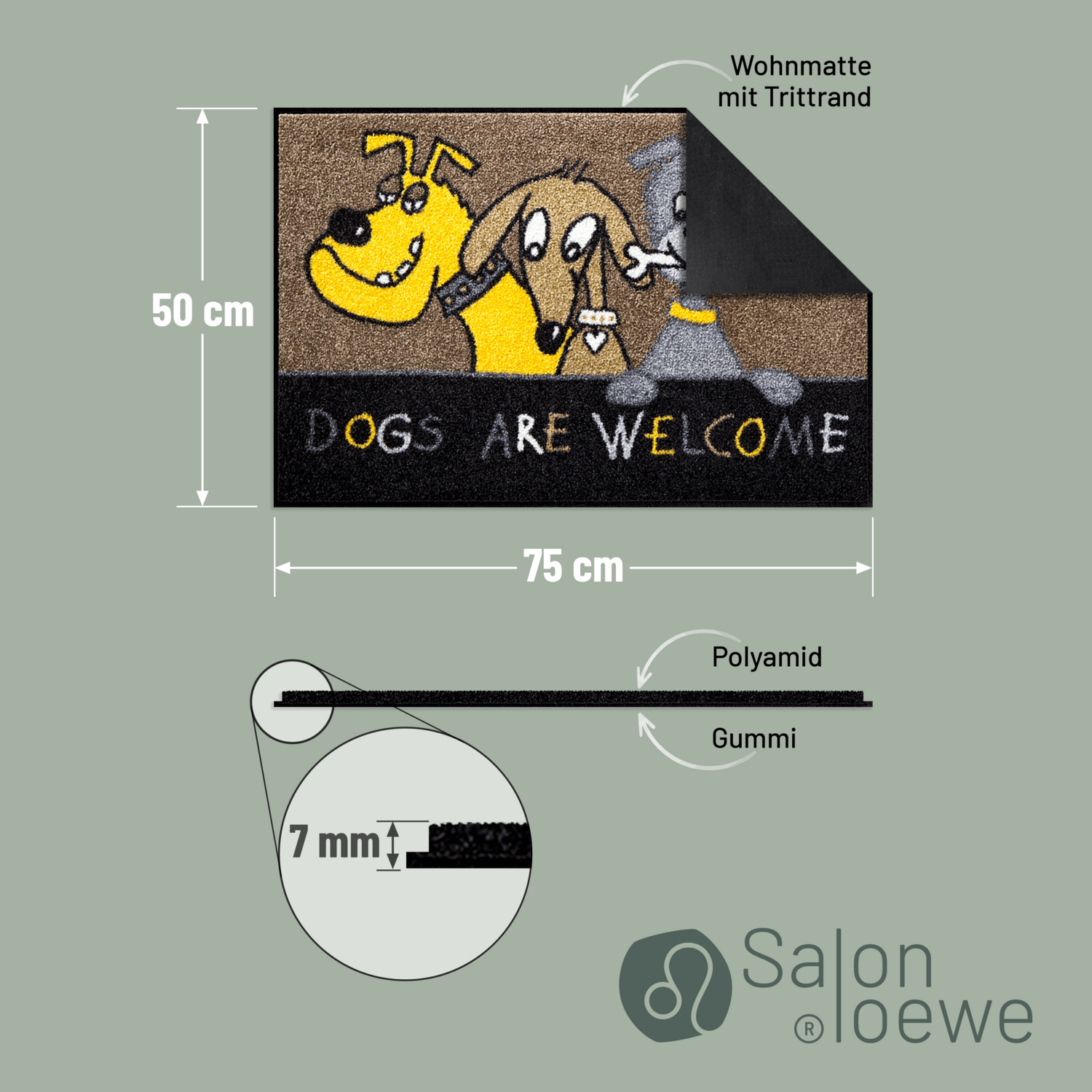 salonloewe-dogs-are-welcome-eingangsmatte-50-x-75-cm-waschbar-rutschfest image 4
