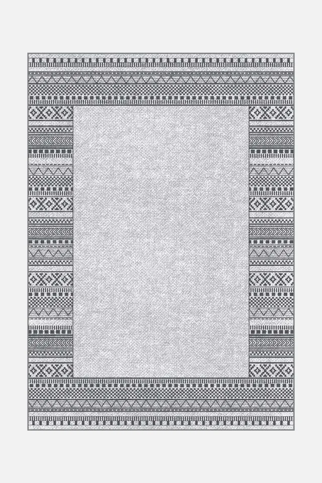 teppana-naila-flint-teppich-waschbarer-indoor-teppich-grau-geometrisch-modern image 1