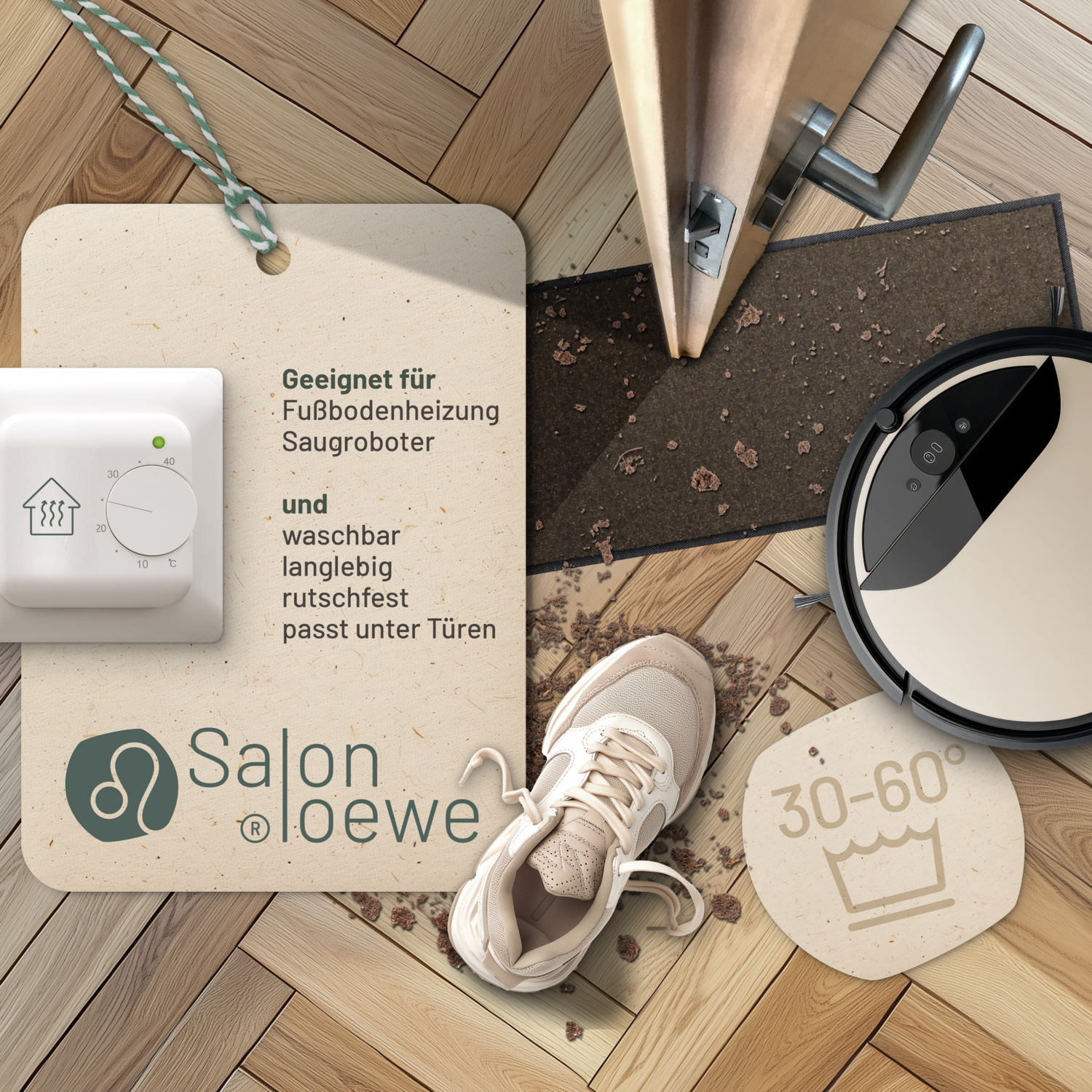 salonloewe-schokobraun-minimatte-30-x-100-cm-polyamid-rutschfest-waschbar-made-i image 2