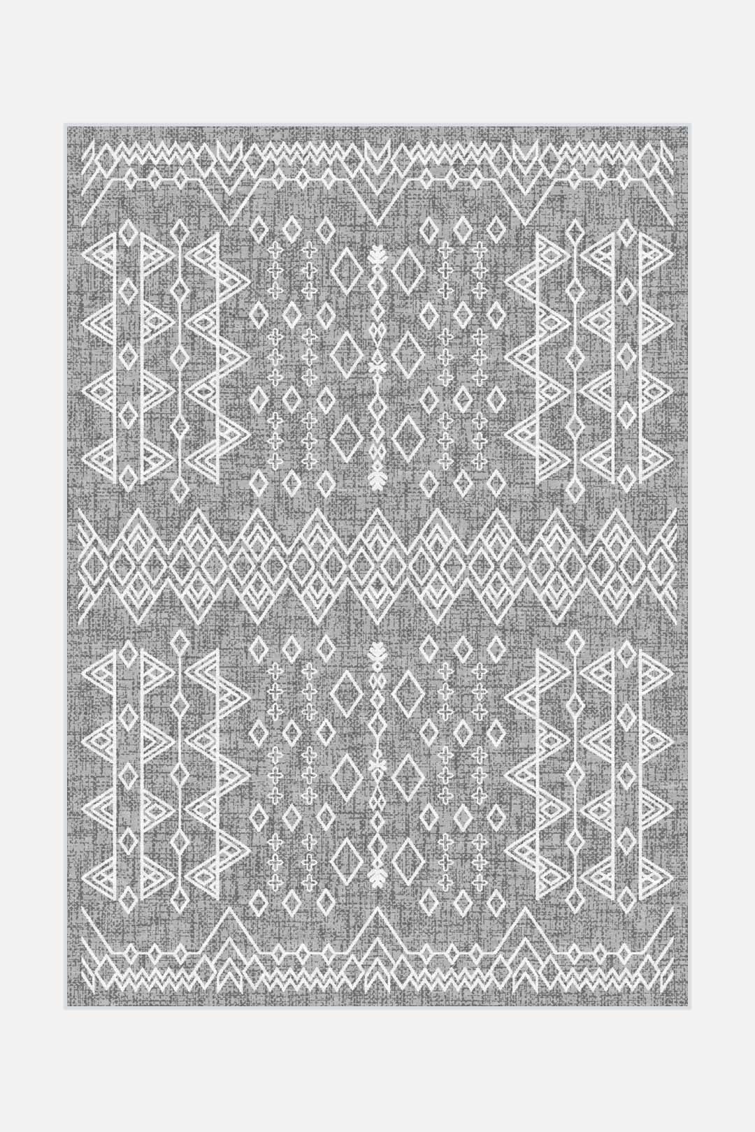 teppana-aylin-eiskristall-teppich-waschbar-grau-silber-geometrisch image 1