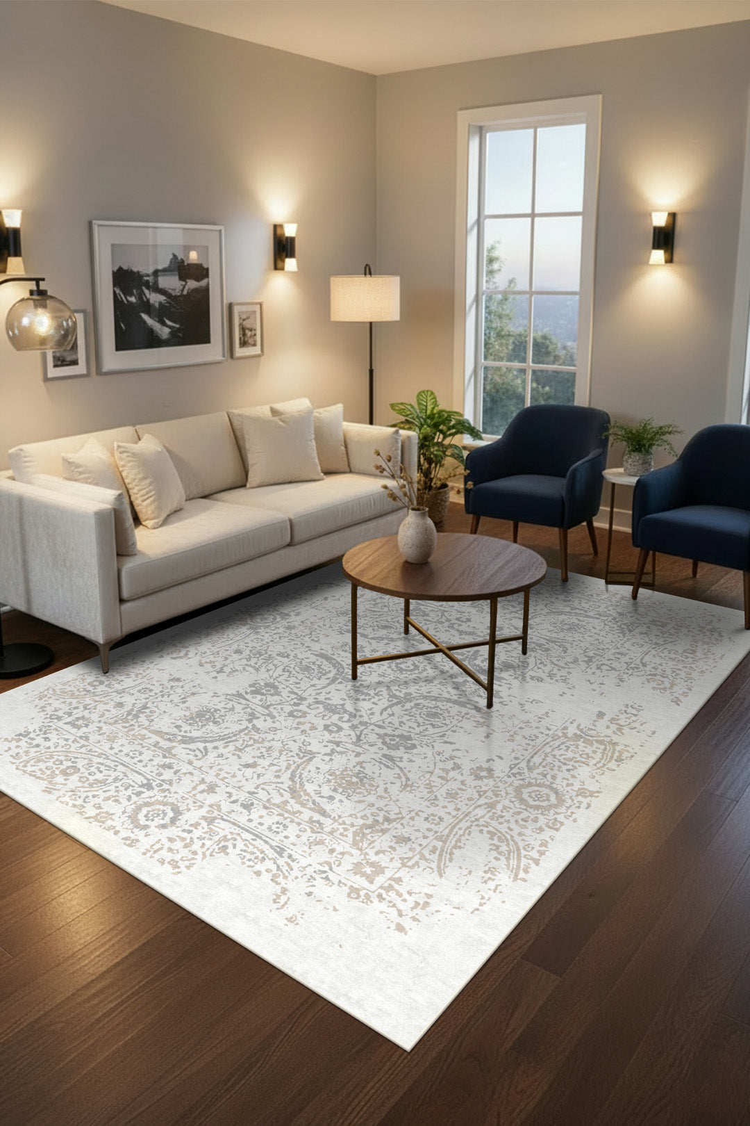 teppana-eva-licht-teppich-waschbarer-indoor-teppich-beige-natur-creme-grau-silbe image 4