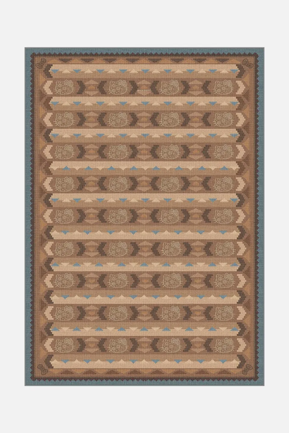 teppana-hello-kitty-kilim-terrakotta-waschbarer-teppich image 1