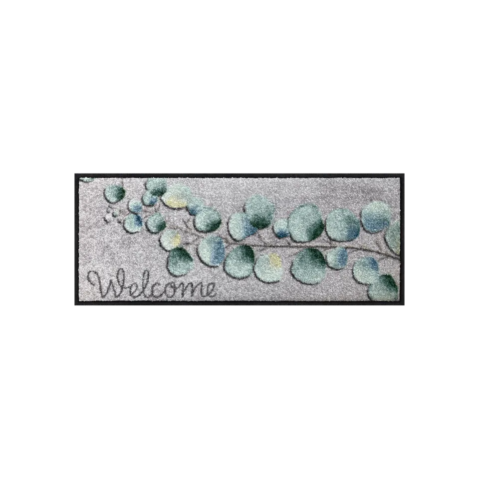 salonloewe-eucalyptus-welcome-minimatte-30-x-75-cm-waschbare-t-rmatte-mit-botani image 1