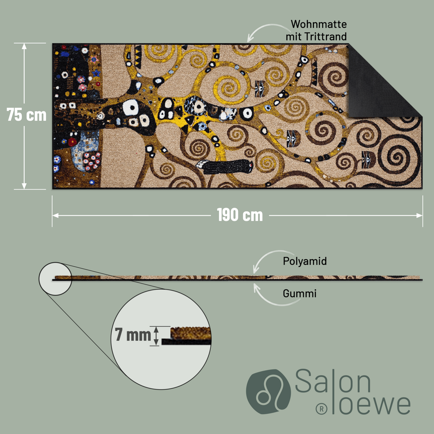 salonloewe-klimt-lebensbaum-l-ufer-75-x-190-cm-kunstmotiv-polyamid-rutschfest image 4