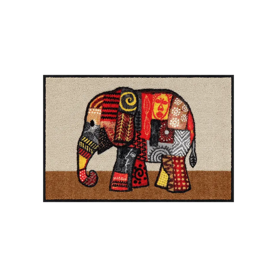 salonloewe-olifant-terra-eingangsmatte-50-x-75-cm-waschbare-schmutzfangmatte-mit image 1