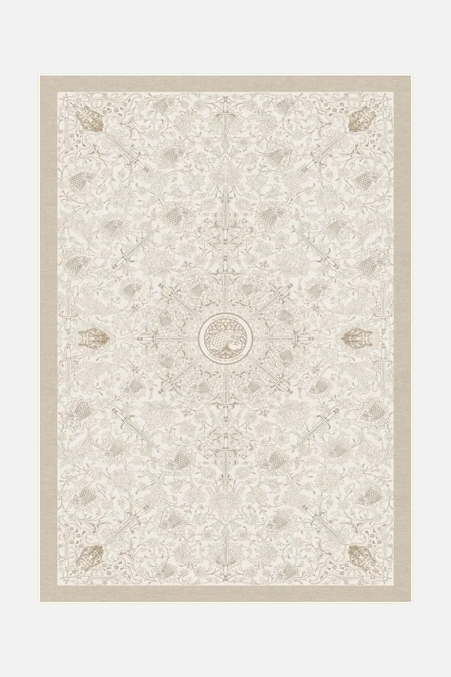 teppana-haus-stark-sand-teppich-waschbarer-game-of-thrones-teppich-mit-rutschfes image 1