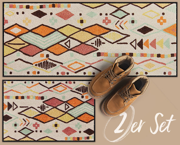 salonloewe-boho-journey-set-3-teiliges-set-aus-eingangsmatte-und-l-ufern-im-boho image 1