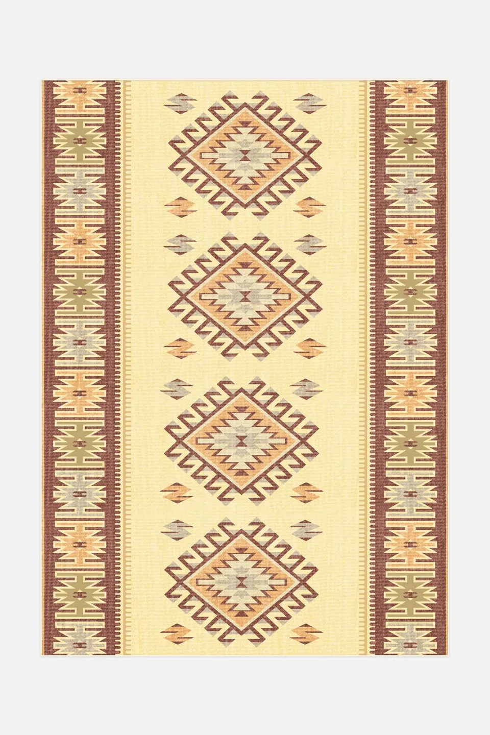 teppana-margo-kelim-teppich-waschbarer-teppich-im-marokkanischen-kelim-stil-brau image 1