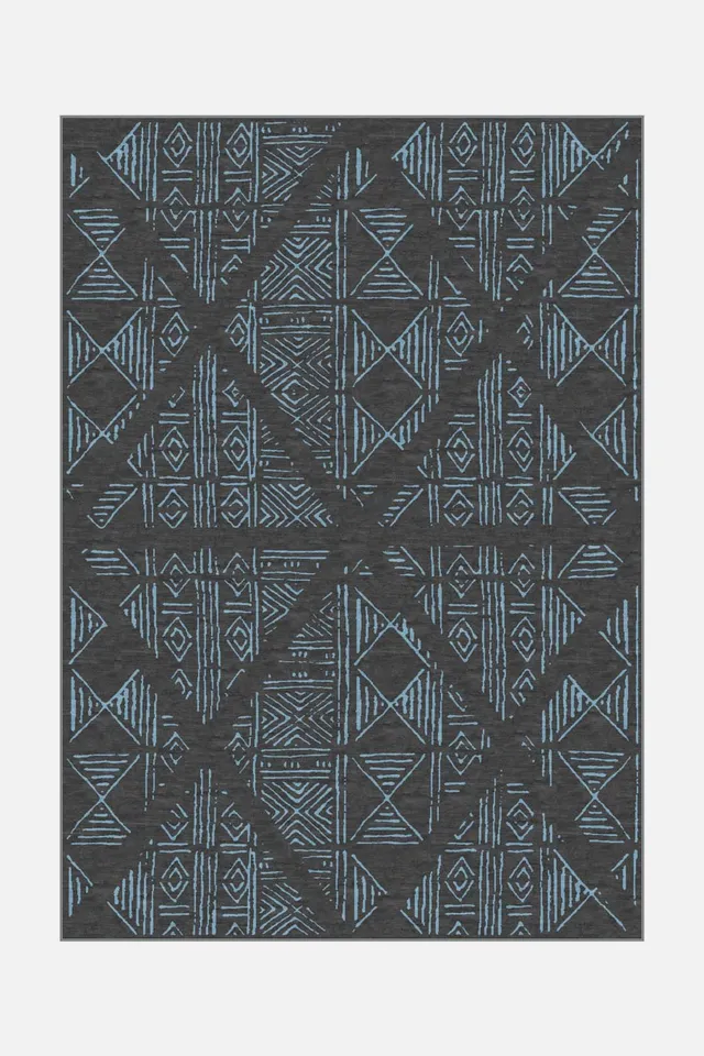 teppana-logan-blau-teppich-waschbarer-indoor-teppich-modern-inkl-rutschfester-ma image 1