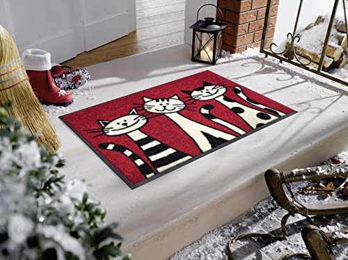 wash-dry-fu-matte-three-cats-50x75-cm-waschbare-design-sauberlaufmatte-mit-katze image 8