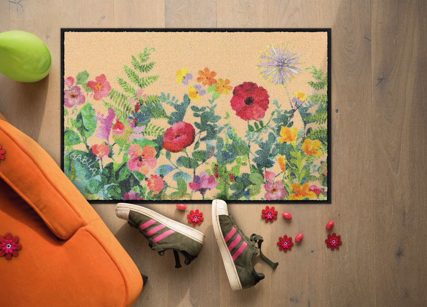 salonloewe-golden-hour-eingangsmatte-50-x-75-cm-floral-polyamid-waschbar image 2