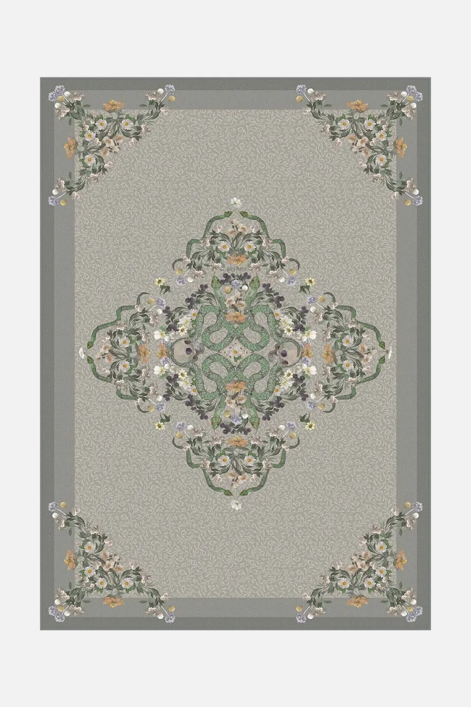 teppana-harry-potter-schlangen-greige-teppich-waschbarer-indoor-teppich image 1