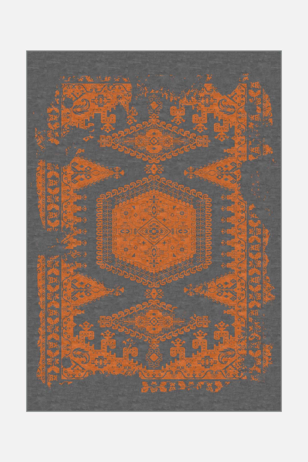 teppana-lynn-orange-teppich-waschbarer-inoor-teppich-in-leuchtendem-orange-dunke image 1