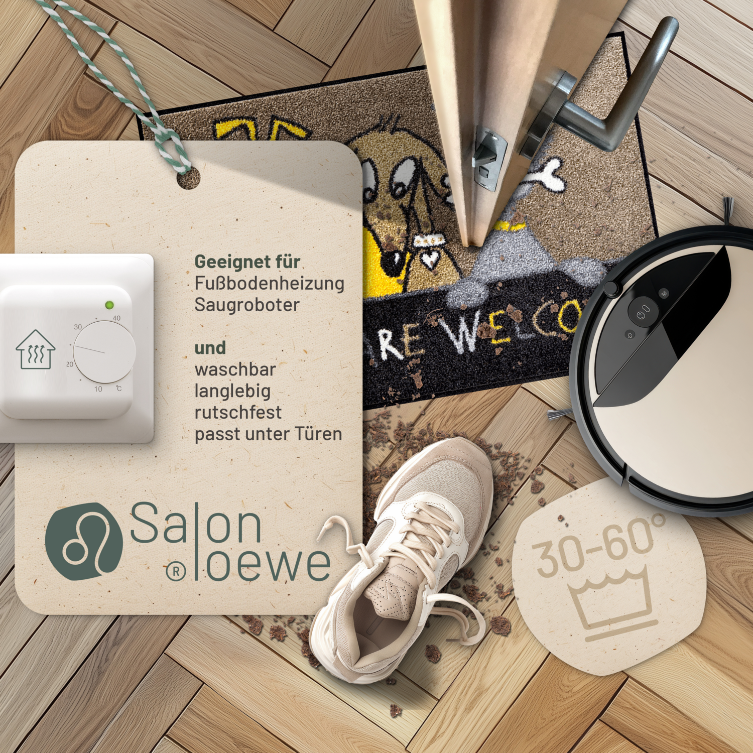 salonloewe-dogs-are-welcome-eingangsmatte-50-x-75-cm-waschbar-rutschfest image 3
