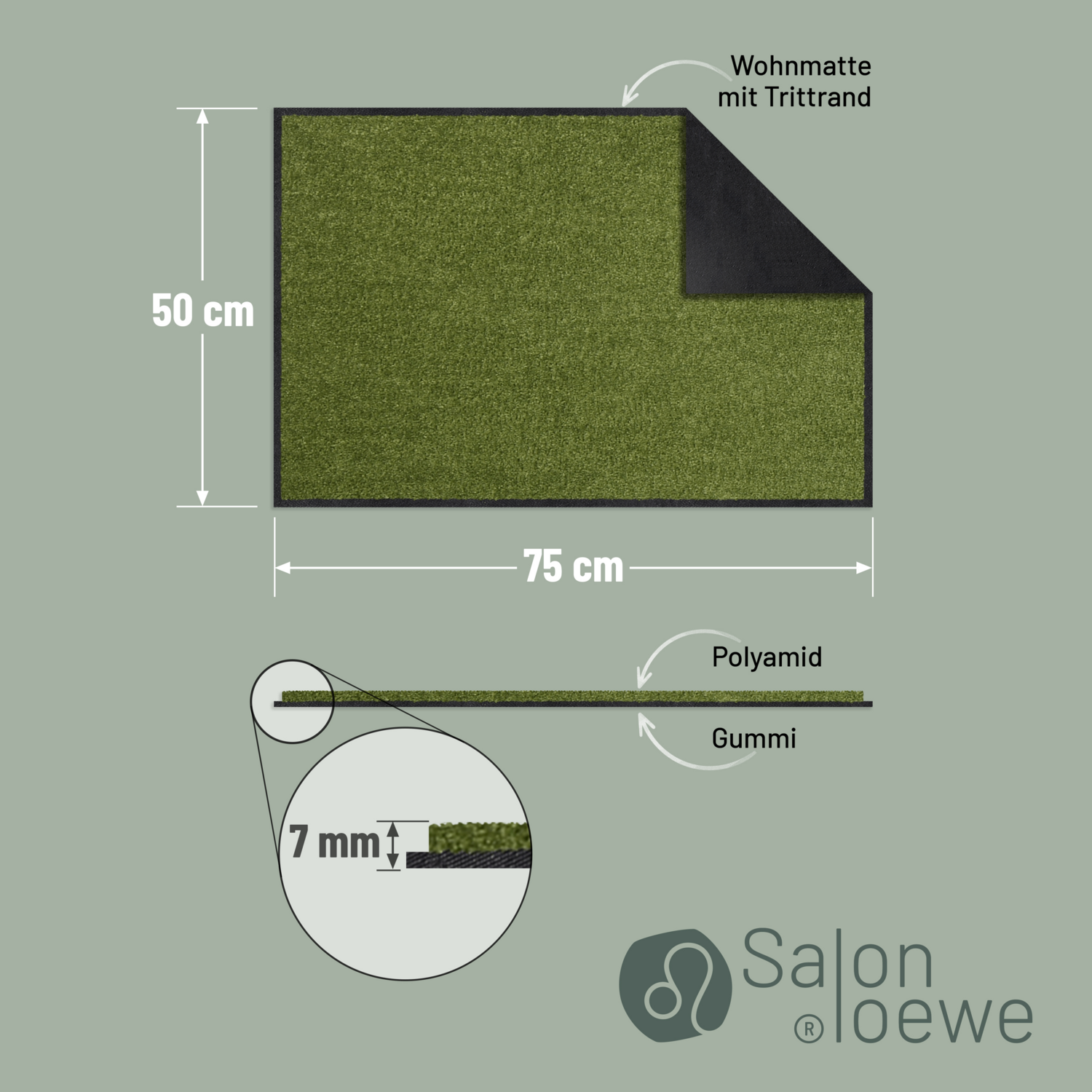 salonloewe-salbei-l-ufer-50-x-75-cm-waschbare-fu-matte-in-salbeigr-n-mit-gummi-r image 4