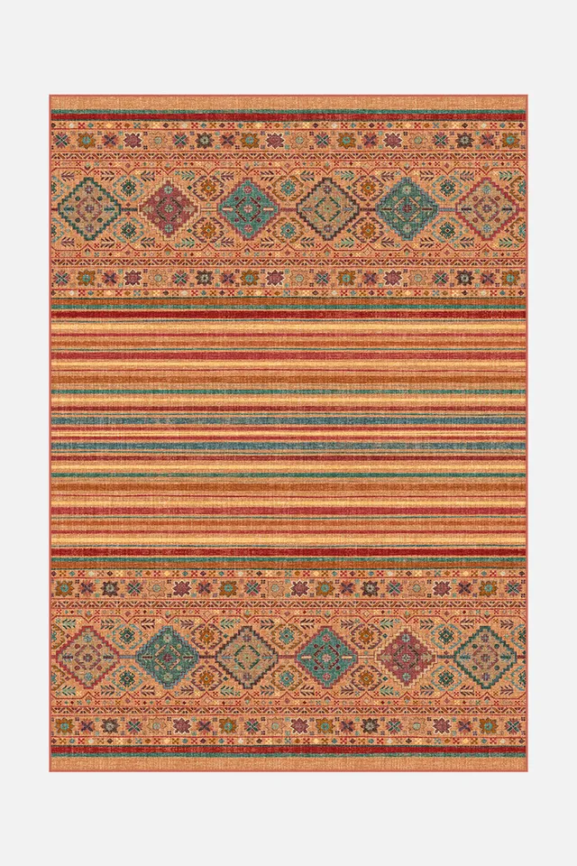 teppana-samira-safran-teppich-boho-gelb-orange image 1