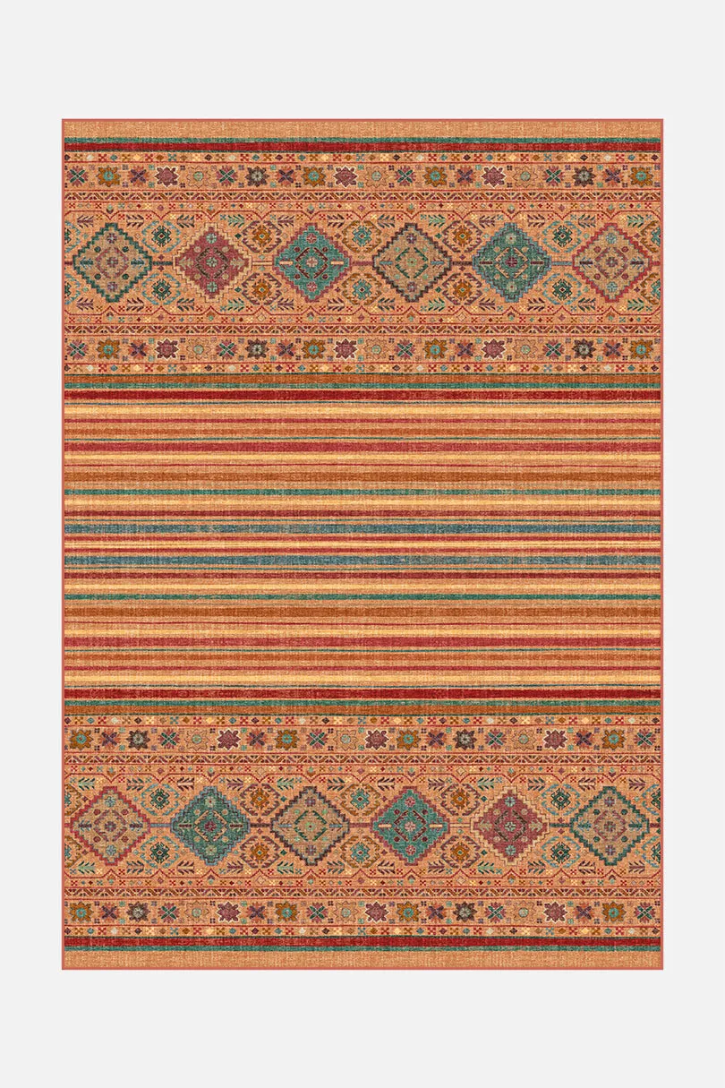 teppana-samira-safran-teppich-boho-gelb-orange image 1