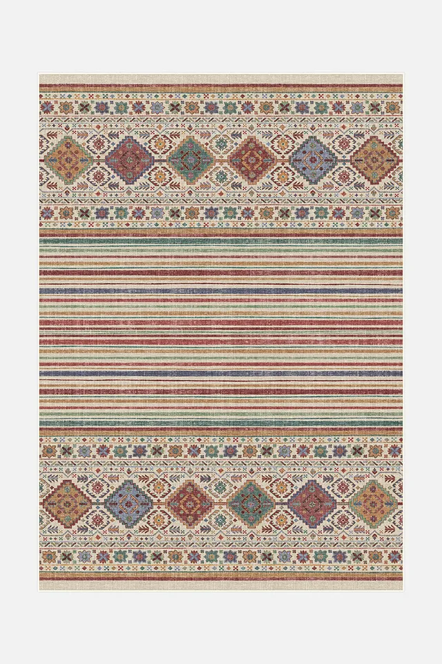 teppana-samira-bunt-teppich-waschbarer-indoor-teppich-mit-rutschfester-matte-meh image 1